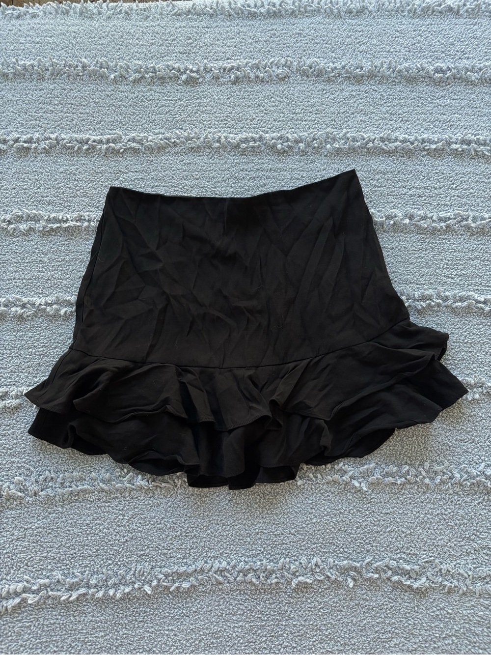 Black Ruffle Mini Skirt - Picture 4 of 6